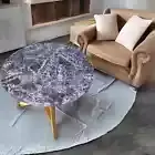 Luxury Amethyst Agate Table – Handmade Natural Stone & Resin Furniture