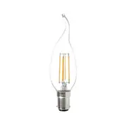 100x LED 4W Filament B15 C35T – Pull Tail - Flame Tip - Chandelier Bulbs - 2700K
