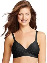[Hanes] Perfect Coverage ComfortFlex Fit Wirefree Bra G260 Black Chevron 2XL
