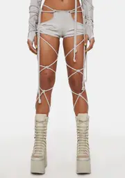 [DARKER WAVS] Compression Rope Lace-Up Shorts