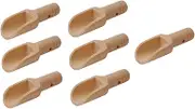 Amosfun Kitchen Supplies 7pcs Wooden Mini Spoons Salt Shovels Perfect for Salt Spices Tea Bath Medicine Family Restaurant Hotel