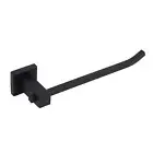 Matte Black Square Hand Towel Rail Rack Hook Ring 304 Stainless Steel Bathroom
