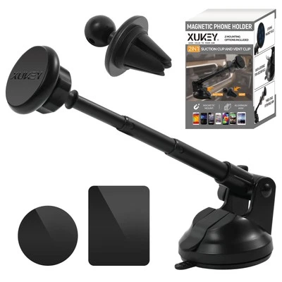 Magnetic Car Phone Holder for Dashboard Windshield Vent MagSafe Phone Mount w...