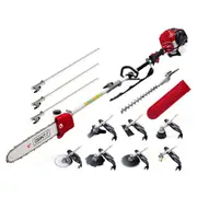 12" Bar Giantz 65CC Pole Chainsaw Hedge Trimmer Brush Cutter Whipper Snipper 9-in-1 MultiTool Saw 4.3m Long