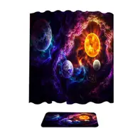 Sun Earth Space Plan of Salvation Shower Curtain