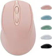 Bluetooth Mouse,Rechargeable Wireless Mouse for Laptop/iPad/MacBook Pro/Air, Silent Mouse Portable Slim for Surface Pro/PC/Lenovo/Samsung Tablet (Pink)