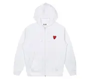 [COMME des GARCONS PLAY] 男士雙紅色徽章連帽衫
