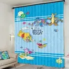 Winnie Big Pooh draws 3D Curtain Blockout Photo Printing Curtains Drape Fabric