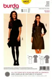 Burda Sewing Pattern 6832 Style Women's Dress Size EUR 36-48 US 10-22