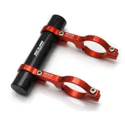 Bicycle Bike Double Handlebar Extension Mount Carbon Fiber Extender Light Holder For Extended 31.8MM RED COLOR