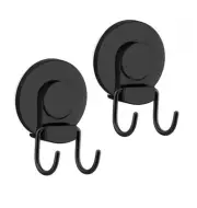 Shower Suction Cup Hooks, Heavy Duty, Removable and Reusable, Double Hooks,