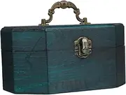 Yardenfun Box Wood Chest Compartment Storage Boxes Decorative Wooden Storage Case Wood Kitchen Storage Boxes Green