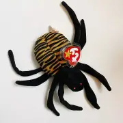 Original Retired Spinner Spider NWT Ty Beanie Baby 1996 PVC Pellets With Errors