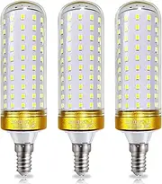 ROSY CLOUD E14 LED Bulb,25W Equivalent 200W Halogen Bulbs, 2400LM, Corn Light Bulbs E27 for Home, Warehouse, Garden Lighting(Non-dimmable，Daylight White-E14-3 Count-Pack of 1)