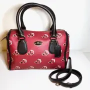 NWT Coach Mini Bennett Satchel Crossbody Bramble Rose Coated Canvas 36203