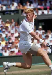 Boris Becker of Germany at Wimbledon July 1991 Becker lost the fin- Old Photo 2