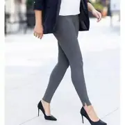 SPANX Leggings Womens Size XS Ankle Length Ponte Charcoal Heather High Rise NWT