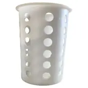 TableCraft PP33 White Polypropylene Flatware Cylinder