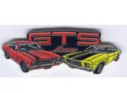 HT HK HG HQ Monaro, red & yellow cars lapel/hat pin badge C020602b