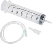 350ML Syringe Tube Plastic with 1M Hose and 1 Connector Large Plastic Syringe with Tubing for Dispensing, Injection