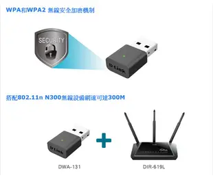 D-Link DWA-131 USB2.0迷你無線網卡300M (6.5折)