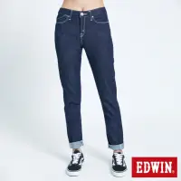 在飛比找momo購物網優惠-【EDWIN】女裝 E-FUNCTION 窄管牛仔褲(原藍色