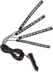 SOESFOUFU Car LED Interior Lights Red Atmosphere Neon Strip 36-LED Car Accessories Interior Lamps Black Color