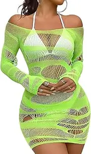 [Generic] Women Lingerie Dress One Piece Sexy Nightwear Bodycon Ripped Mini Dresses