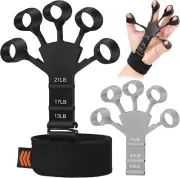Hand Grip Strengthener 2 Pcs Adjustable Finger Exerciser and Finger Stretcher