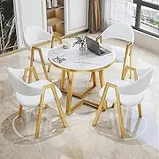 MConference Table Set with 4 Chairs for Office Home or Commercial Spaces