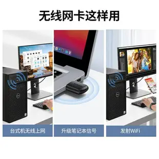 WiFi接收器綠聯usb無線網卡臺式機電腦wifi接收器筆記本外置網卡主機5G雙頻網絡發射器 全館免運