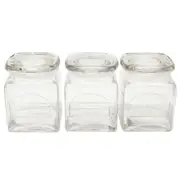 3pc Maxwell & Williams 500ml Olde English Glass Storage Food Container Jars/Lid