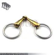 Plain Training Snaffle Gold Bit 4.5'' New, BT-0090