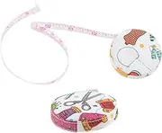 Beatifufu 2Pcs Retractable Measuring Tape for Body Measurements Portable Sewing Tape Measure for Home and Craft Use