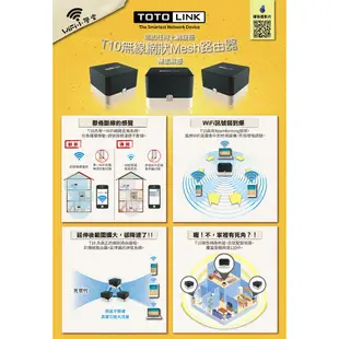 TOTOLINK T10【免運】T8 T6 雙頻 Mesh網狀路由器 Wifi分享器 無線路由器 分享器 MESH路由器