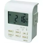 Coleman Cable 50009 7-Day Indoor Heavy Duty Digital Timer with 2-Outlets, White