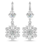 Ritzy Couture Winter Wonderland Snowflake Dangle Leverback Earrings (Silvertone)