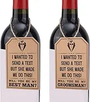 Gosknor 10pcs Groomsmen Proposal Cards, Humorous Groomsmen Invitation Cards Will You Be My Groomsman Cards Wedding Ideas Gifts Set Invitation Request for Wedding Ceremony
