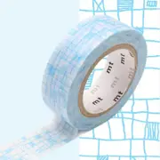 Masking Tape MT Hatch Irregular Blue - Line Pale Blue