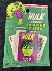 Vintage The Incredible HULK Playing Cards (Plastic Coated) Marvel 1979 NASTA