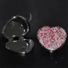 Portable Crystal Diamonds Makeup Mirror Compact Folding Two Sides Handmade Fairy