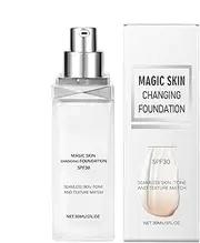 Color Changing Foundation - Full Coverage Face Foundation Makeup | Liquid Makeup Base | Moisturizing Concealer Cream | Natural Color Base Makeup Foundation | Warm Skin Tone Moisturizing Cove