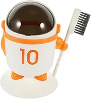 DOITOOL Bathroom Small Trash Can Lid Desk Trash Can Mini Astronaut Design Lovely and Functional for Daily Use