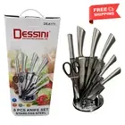 8 IN 1 Stainless Steel Knife Cleaver Scissor Peeler Cutting Storage Holder