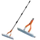 Thatch Rake, 15-Inch Lawn Thatching Rake, Robust Dethatcher Rake, Efficient S...