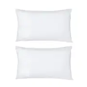 2 Pack 180 Thread Count Standard Pillowcases - White