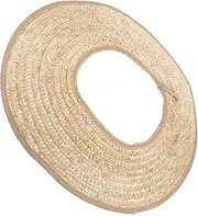 [TOGEVAL] Woven Brim Sun Shade Hat for Outdoor Activities Breathable Hard Hat Visor with Removable Cap Cover for Gardening Cycling and Site Building Sun Protection Accessories Random Color