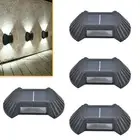 (4 Sets Of A Set) Solar Wall Lamp (8LED Shell Small Wall Lamp) White Light