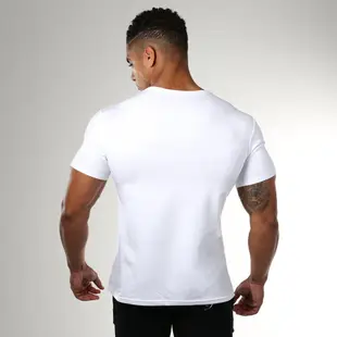 （現貨 M）.白色 - 英國 GYMSHARK FITNESS T-SHIRT 經典系列 彈性棉質 T恤（雪豹健身）