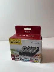 Genuine Canon PGI-280XL Black & CLI-281 Color BK C M Y 5 Pack Ink Cartridges NEW